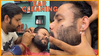 ASMR Ear👂🏻Cleaning and Wax Removal  Hair Cracking Head Massage by SHAMBOO💈asmr [upl. by Marler]