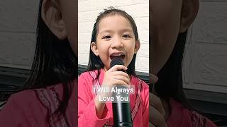 The mini Whitney Houston I will Always Love You cover by Rebekah [upl. by Elum]