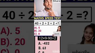 maths questionstips for youchallenge maths shorts gkchallange [upl. by Nerrawed]