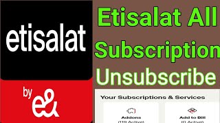 how to Check etisalat Sim Card Service  How to Unsubscribe Etisalat sim card Subscription 2024 [upl. by Madella]