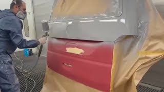 how to primer a Car parts Spray PaintingCar painting professional Carpenter abrargermanvlogs [upl. by Marilou]