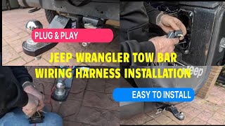 WRANGLER TOWBAR WIRING HARNESS INSTALL [upl. by Merrile282]