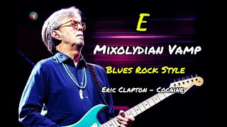 E Mixolydian Vamp Blues Rock Style Eric Clapton [upl. by Burford]