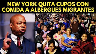 NEW YORK QUITA CUPOS CON COMIDA A ALBERGUES DE MIGRANTES [upl. by Lanti591]