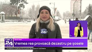 Ciclonul polar a lovit România Drum închis în Buzău șoferi înzăpeziți [upl. by Artenahs]