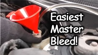 Bleed Brake Master Cylinder While On Car WITHOUT Bench Bleeding Done AloneNo Partner [upl. by Fanya588]