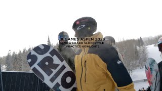 X Games Slopestyle Practice RAW TAPES  X Games Aspen 2023 [upl. by Hwang315]