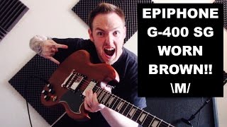 Epiphone Vintage G400 SG Worn Brown Review [upl. by Killarney]