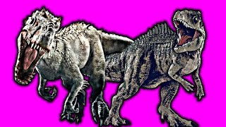 Indominus Rex and Giganotosaurus JURASSIC WORLD DOMINATING  LHUGUENY [upl. by Gnep]