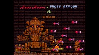 Terraria Mobile Heart Arrows VS Golem [upl. by Rossner818]