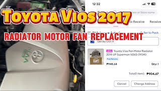 TOYOTA VIOS Radiator motor fan replacement [upl. by Feilak]