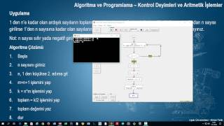 12 Algoritma ve Programlama Dersleri  Kontrol Deyimleri  Ardışık Sayıların Toplamı  FlowChart [upl. by Orozco832]