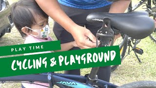 Setup folding bike dgn seat kid front pusing Putrajaya cari playground  Camp Snoke  Java Zelo [upl. by Stoat579]