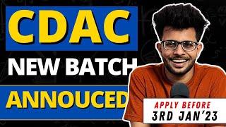 CDAC NEW Batch Announced  March 2024 Batch  Is CDAC Worth it in 2024 😱✅ [upl. by Nica]