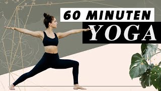 Yoga Flow 60 Minuten  Ganzkörper Programm  Selbstbewusstsein und innere Stärke [upl. by Jaymee]