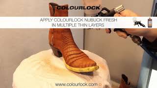 NUBUCK LEATHER COLOUR REFRESHMENT  COLOURLOCK [upl. by Ynwat]