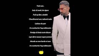 💲Millionaire Song  Video Status  Yo Yo Honey Singh  Millionaire Song Status shorts [upl. by Nonarb518]