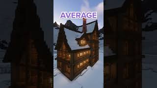 Noob vs average vs expert Minecraft snowy house [upl. by Dione727]