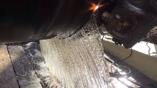 Flame Cutting A Water Filled Pipe  Pipeline Video [upl. by Nitsugua]