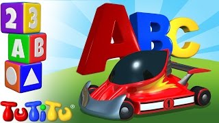 TuTiTu prescolastico  Impara linglese per i bambini  Alfabeto in Inglese  ABC Macchina da corsa [upl. by Brody]