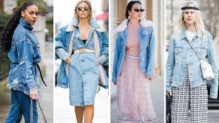 BEST DENIM JACKET FOR WOMEN  HOW TO WEAR DENIM JACKET  LOOKBOOK [upl. by Atiroc]