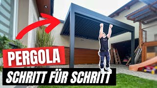 Wie baut man eine Pergola auf unebenem Boden Pergolux aufbauen🤙🏼 [upl. by Sokil]