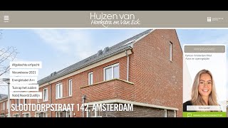 Te koop Slootdorpstraat 142 Amsterdam  Hoekstra en van Eck Makelaars  Méér Makelaar [upl. by Yelnoc]