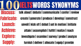 100 Most Common IELTS Words and Their Synonyms [upl. by Leuqer]