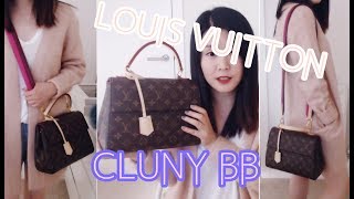 LOUIS VUITTON  Cluny BB Monogram 老花包包分享 [upl. by Seften649]