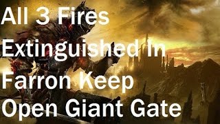 Dark Souls 3  All 3 Flame Locations Extinguished In Farron Keep  How To Open Giant Gate [upl. by Hassi392]