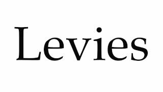 How to Pronounce Levies [upl. by Anes]