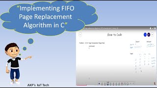 First in First out Page replacement Algorithms  FIFO  Example with C Coding  OS [upl. by Alaek]