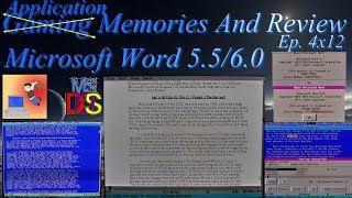 Microsoft Word 5560  DOS  Gaming Application Memories And Review [upl. by Hagood]