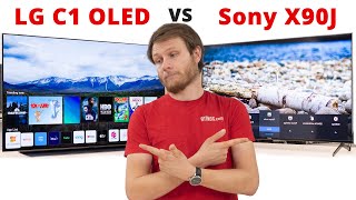 LG C1 OLED vs Sony X90J LED TV  Which one should you buy [upl. by Aisatan]