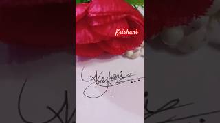 krishani signature style comments your name like share subscribe youtubeshorts signaturestyle [upl. by Ayrolg330]