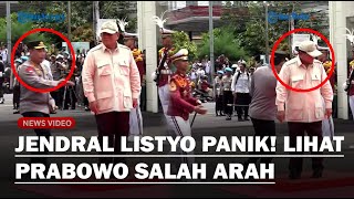 KAPORLI LANGSUNG Lari Saat Lihat Prabowo Salah Arah Hormat di Acara Apel Kasatwil [upl. by Salohcim]