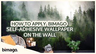 How to apply bimago selfadhesive wallpaper on the wall  bimago [upl. by Forland871]