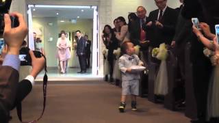 Cutest ring bearer walking down the aisle [upl. by Teuton]