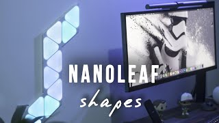 La meilleure LUMIÈRE CONNECTÉE pour un SETUP  NanoLeaf Shapes [upl. by Nodal30]