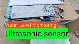 Arduino Ultrasonic project  Water Level Monitoring system  water tank over flow protection [upl. by Taub]