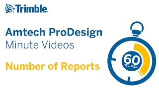 ProDesign Minute Videos Number of Reports [upl. by Estrin203]