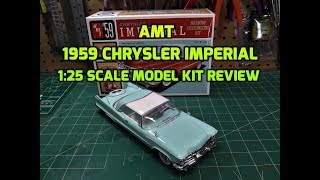 AMT 1959 Chrysler Imperial 125 Scale Model Kit Build Review AMT1136 [upl. by Rheta]