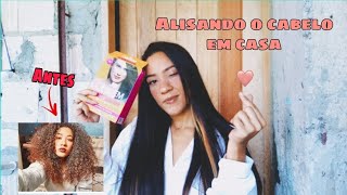 Alisando o cabelo em casa com selagem de mercado origem [upl. by Greenleaf]