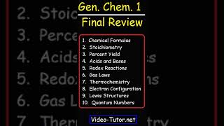 General Chemistry 1 Final Exam Review [upl. by Aihsemot]