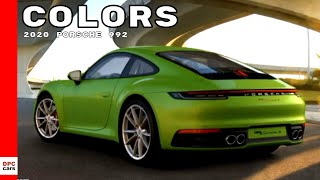 2020 Porsche 992 911 Carrera S Colors [upl. by Neruat228]