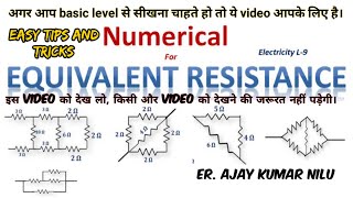 Equivalent Resistance Problems How to find equivalent resistance Class10  Electricity [upl. by Einnov]