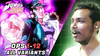 THESE OPENINGS DEFINE AURA JoJos Bizarre Adventure Openings First Time Reaction [upl. by Oinoitna]