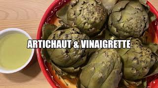 Comment préparer et manger un Artichaut amp sa Vinaigrette How to prépare and eat un artichoke [upl. by Basilius]