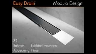 Design Duschrinnen – Easy Drain Modulo Design Deutsch [upl. by Shotton865]