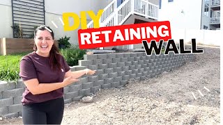 DIY Gravity Retaining Wall  How I built this retaining wall myself [upl. by Combe183]